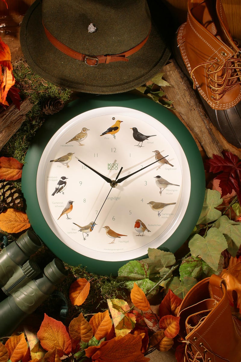 KOOKOO Singvogel Green, Singing birdclock Includes 12 Genuine Original Field Recordings from Native Songbirds - Image 4